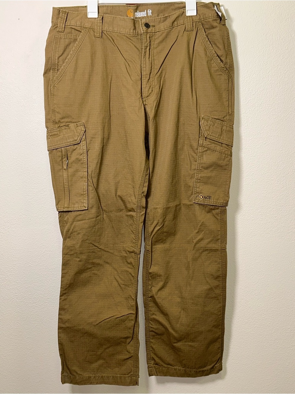 Carhartt Men’s Force Cargo Pants - Khaki Brown 38 X 32